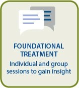 Foundational Treatment: Individual and group sessions to gain insight