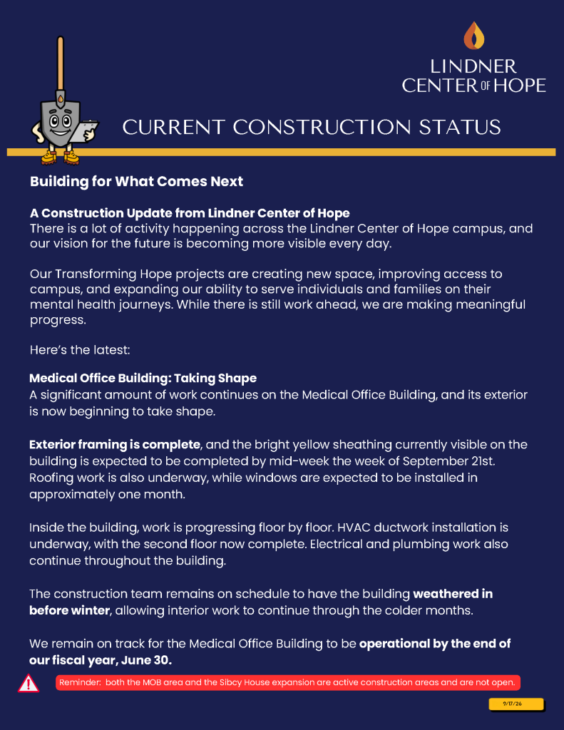 LCOH Construction update 9.21.26 Page 1